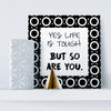 Sample shot of White Canvas and Silver Metallic Mini Prints