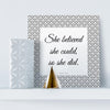 Sample shot of White Canvas and Silver Metallic Mini Prints