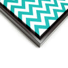 Wall art and Canvas artwork, Aqua & White Chevron, Clean