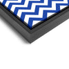 Wall art and Canvas artwork, Blue & White Chevron, Clean