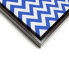 Wall art and Canvas artwork, Blue & White Chevron, Clean