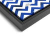 Wall art and Canvas artwork, Blue & White Chevron, Dirty