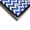 Wall art and Canvas artwork, Blue & White Chevron, Dirty
