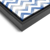 Wall art and Canvas artwork, Blue & White Chevron, Smog