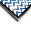 Wall art and Canvas artwork, Blue & White Chevron, Smog