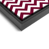 Wall art and Canvas artwork, Burgundy & White Chevron, Clean