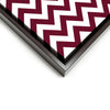 Wall art and Canvas artwork, Burgundy & White Chevron, Clean