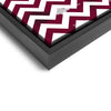 Wall art and Canvas artwork, Burgundy & White Chevron, Dirty