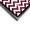 Wall art and Canvas artwork, Burgundy & White Chevron, Dirty