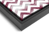 Wall art and Canvas artwork, Burgundy & White Chevron, Smog