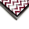 Wall art and Canvas artwork, Burgundy & White Chevron, Smog