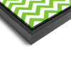 Wall art and Canvas artwork, Green & White Chevron, Clean