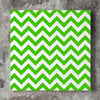 Wall art and Canvas artwork, Green & White Chevron, Clean