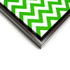 Wall art and Canvas artwork, Green & White Chevron, Clean