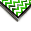 Wall art and Canvas artwork, Green & White Chevron, Dirty