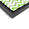 Wall art and Canvas artwork, Green & White Chevron, Smog