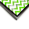 Wall art and Canvas artwork, Green & White Chevron, Smog