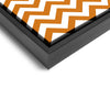 Wall art and Canvas artwork, Orange & White Chevron, Clean