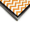 Wall art and Canvas artwork, Orange & White Chevron, Clean