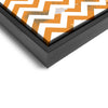 Wall art and Canvas artwork, Orange & White Chevron, Dirty