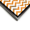 Wall art and Canvas artwork, Orange & White Chevron, Dirty