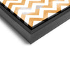Wall art and Canvas artwork, Orange & White Chevron, Smog