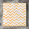 Wall art and Canvas artwork, Orange & White Chevron, Smog