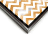 Wall art and Canvas artwork, Orange & White Chevron, Smog