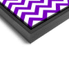 Wall art and Canvas artwork, Purple & White Chevron, Clean