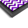 Wall art and Canvas artwork, Purple & White Chevron, Dirty