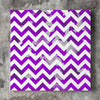 Wall art and Canvas artwork, Purple & White Chevron, Dirty