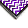 Wall art and Canvas artwork, Purple & White Chevron, Dirty