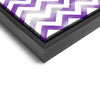 Wall art and Canvas artwork, Purple & White Chevron, Smog
