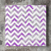 Wall art and Canvas artwork, Purple & White Chevron, Smog