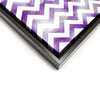 Wall art and Canvas artwork, Purple & White Chevron, Smog