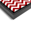 Wall art and Canvas artwork, Red & White Chevron, Clean