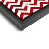 Wall art and Canvas artwork, Red & White Chevron, Dirty