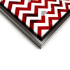 Wall art and Canvas artwork, Red & White Chevron, Dirty