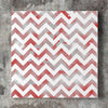 Wall art and Canvas artwork, Red & White Chevron, Smog