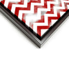 Wall art and Canvas artwork, Red & White Chevron, Smog