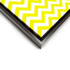 Wall art and Canvas artwork, Yellow & White Chevron, Clean