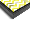 Wall art and Canvas artwork, Yellow & White Chevron, Dirty