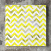 Wall art and Canvas artwork, Yellow & White Chevron, Dirty