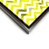 Wall art and Canvas artwork, Yellow & White Chevron, Dirty