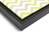 Wall art and Canvas artwork, Yellow & White Chevron, Smog
