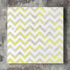 Wall art and Canvas artwork, Yellow & White Chevron, Smog