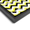 Wall art and Canvas artwork, Black, Yellow, and White Chevron, Bleach