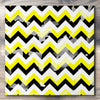 Wall art and Canvas artwork, Black, Yellow, and White Chevron, Bleach