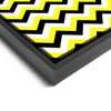 Wall art and Canvas artwork, Black, Yellow, and White Chevron, Clean