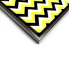 Wall art and Canvas artwork, Black, Yellow, and White Chevron, Clean